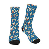 Popcorn Pattern Print Design 03 Crew Socks