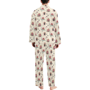 Snail Pattern Print Design 04 Men's Long Pajama Set