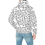 Engine Piston Pattern Print Design 01 Men's Padded Hooded Jacket(ModelH42)