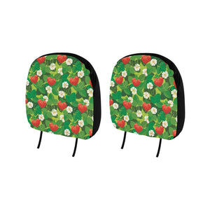 Strawberry Leaves Pattern Car Headrest Cover