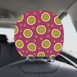 Sliced Passion Fruit Pattern Car Headrest Cover