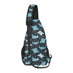 Stingray Pattern Print Design 04 All Over Print Chest Bag