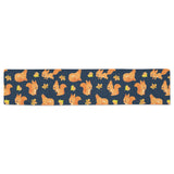 Squirrel Pattern Print Design 05 Table Runner