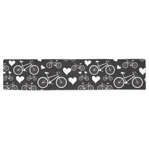 Bicycle Pattern Print Design 05 Table Runner