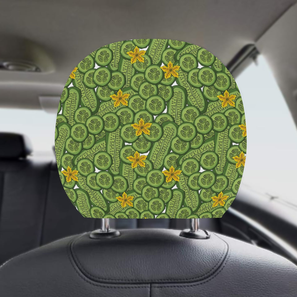 Cucumber Pattern Theme Car Headrest Cover