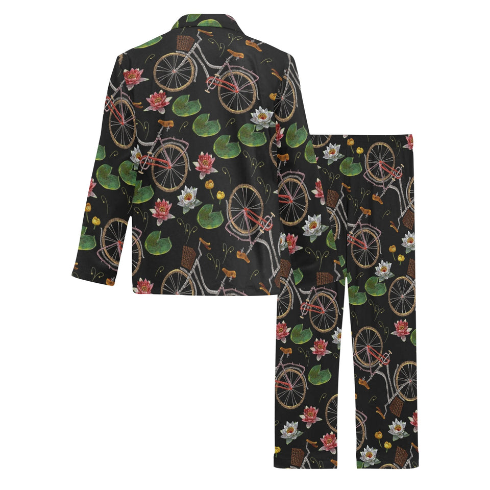 Bicycle Pattern Print Design 03 Men's Long Pajama Set