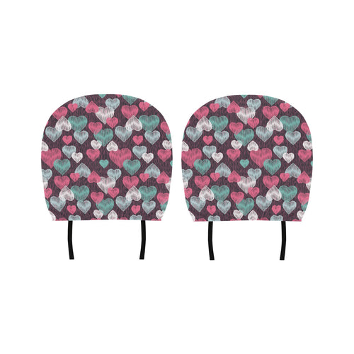 Decorative Heart Pattern Car Headrest Cover