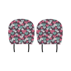 Decorative Heart Pattern Car Headrest Cover