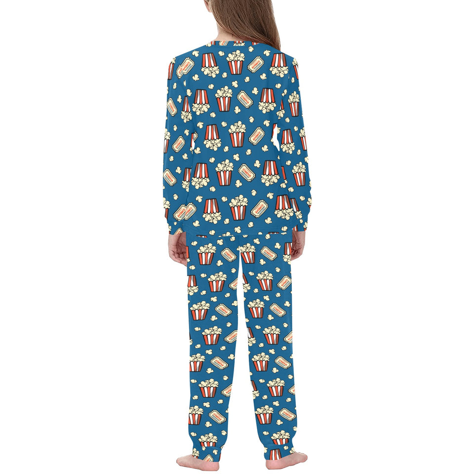 Popcorn Pattern Print Design 03 Kids' Boys' Girls' All Over Print Pajama Set