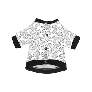 Potato Chips Pattern Print Design 03 All Over Print Pet Dog Round Neck Fuzzy Shirt