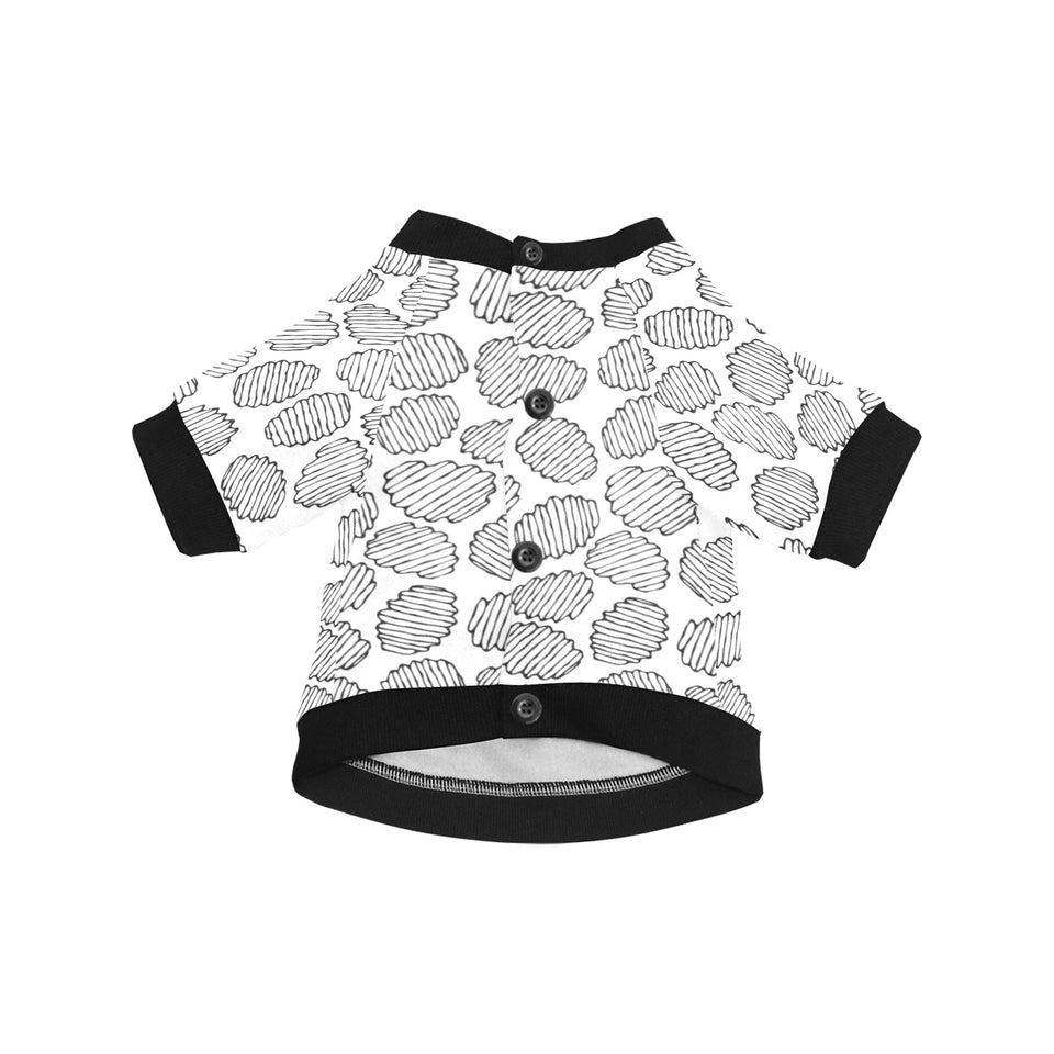 Potato Chips Pattern Print Design 03 All Over Print Pet Dog Round Neck Fuzzy Shirt