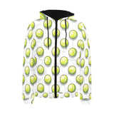 Tennis Pattern Print Design 05 Men's Padded Hooded Jacket(ModelH42)