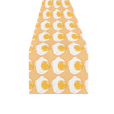 Fried Eggs Pattern Print Design 04 Table Runner