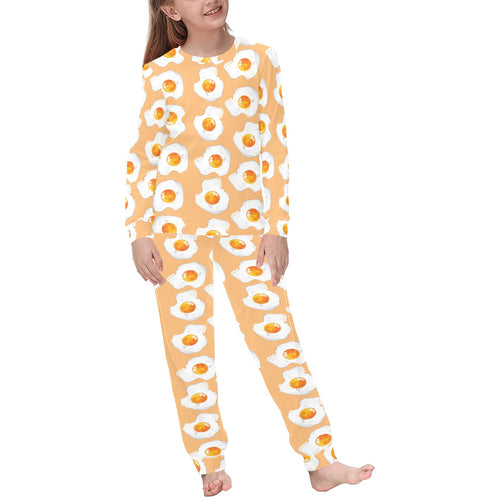 Fried Eggs Pattern Print Design 01 Kids' Boys' Girls' All Over Print Pajama Set