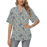 Hummingbird Pattern Print Design 02 Women's All Over Print Hawaiian Shirt