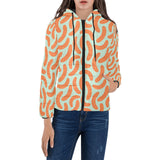 Sausage Pattern Print Design 04 Women's Padded Hooded Jacket