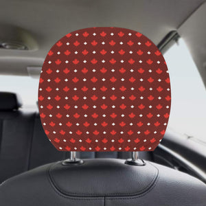 Canadian Maple Leaves Pattern background Car Headrest Cover