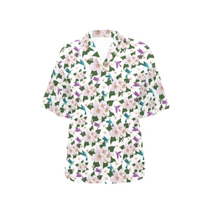 Hummingbird Pattern Print Design 01 Women's All Over Print Hawaiian Shirt