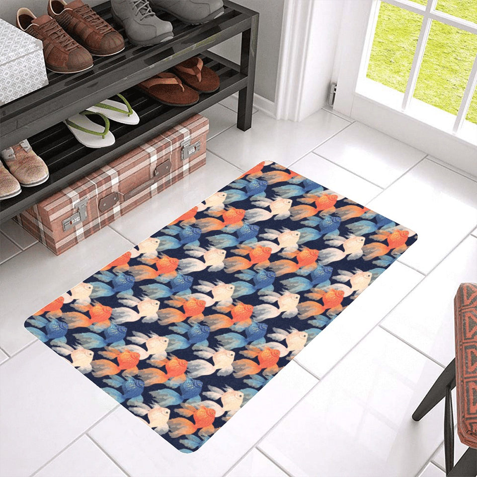 Goldfish Pattern Print Design 04 Doormat