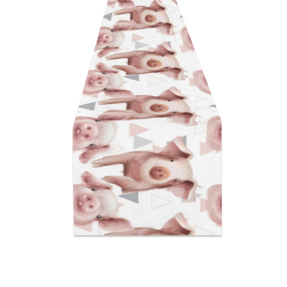 Pig Pattern Print Design 04 Table Runner