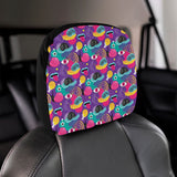 Snail Pattern Print Design 02 Car Headrest Cover