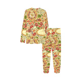 Pizza Pattern Background Kids' Boys' Girls' All Over Print Pajama Set