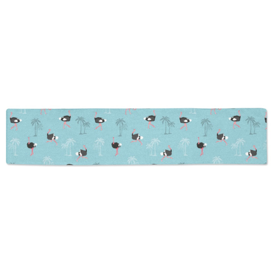 Ostrich Pattern Print Design 05 Table Runner