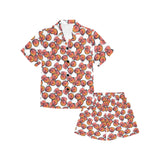 Sun Glasses Pattern Print Design 01 Kids' Boys' Girls' V-Neck Short Pajama Set