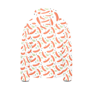 Sausage Pattern Print Design 03 Kids' Boys' Girls' Padded Hooded Jacket