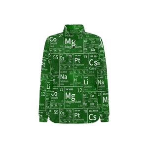 Chemistry Periodic Table Pattern Print Design 04 Women's Long Sleeve Polo Shirt