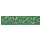 Green Peas Pattern Print Design 05 Table Runner