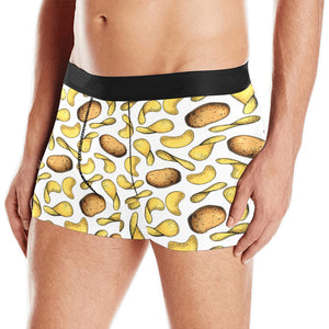 Potato Chips Pattern Print Design 01 Men's All Over Print Boxer Briefs Men's Underwear