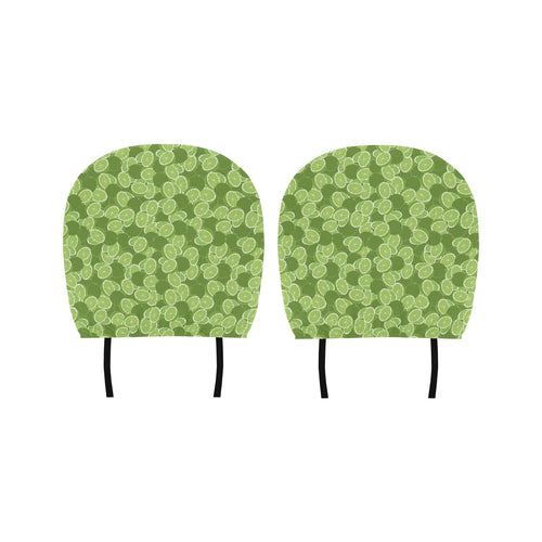 Lime Pattern Background Car Headrest Cover