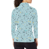 Greyhound Pattern Print Design 03 Women's Long Sleeve Polo Shirt