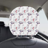 Goat Car Pattern Car Headrest Cover