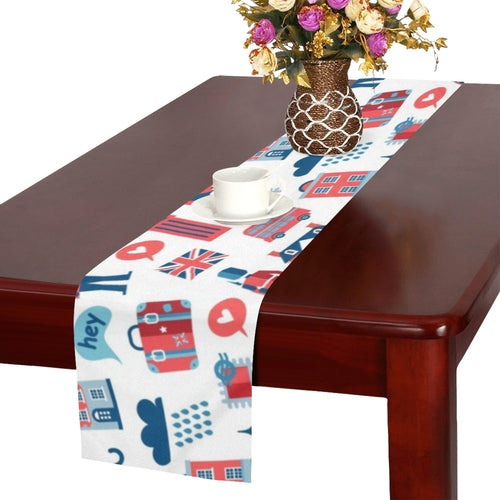 British Pattern Print Design 05 Table Runner