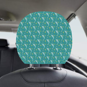 Swordfish Pattern Print Design 04 Car Headrest Cover