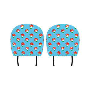 Mushroom Pokkadot Pattern Car Headrest Cover