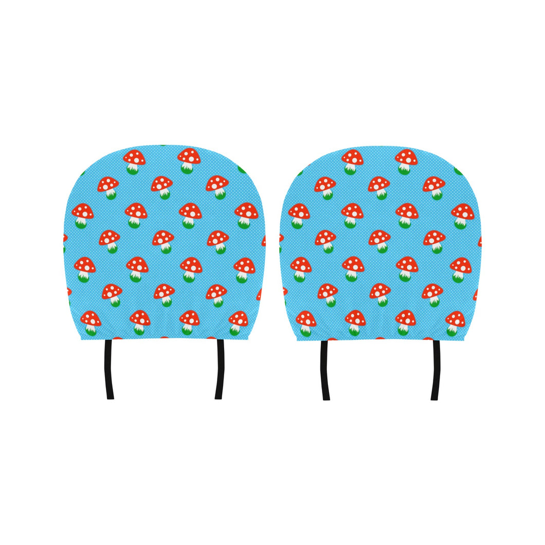 Mushroom Pokkadot Pattern Car Headrest Cover