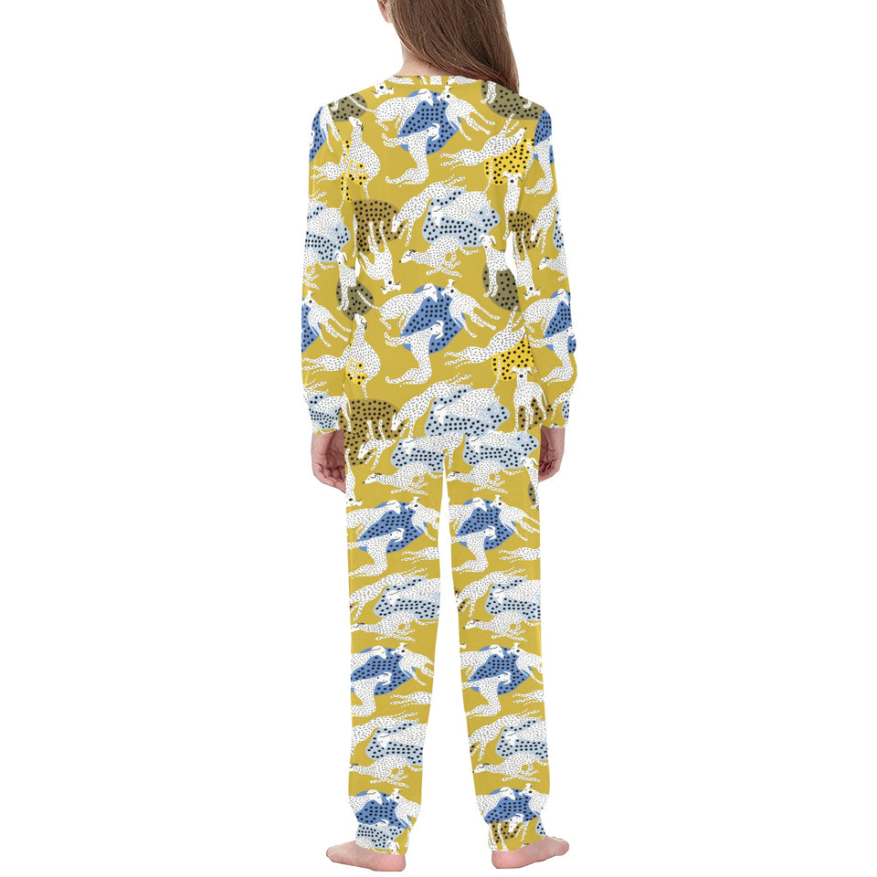 Greyhound Pattern Print Design 02 Kids' Boys' Girls' All Over Print Pajama Set