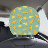 Cheese Pattern Background Car Headrest Cover