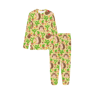 Hedgehog Pattern Print Design 02 Kids' Boys' Girls' All Over Print Pajama Set