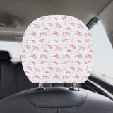 Eiffel Tower Pink Theme Pattern Print Design 05 Car Headrest Cover