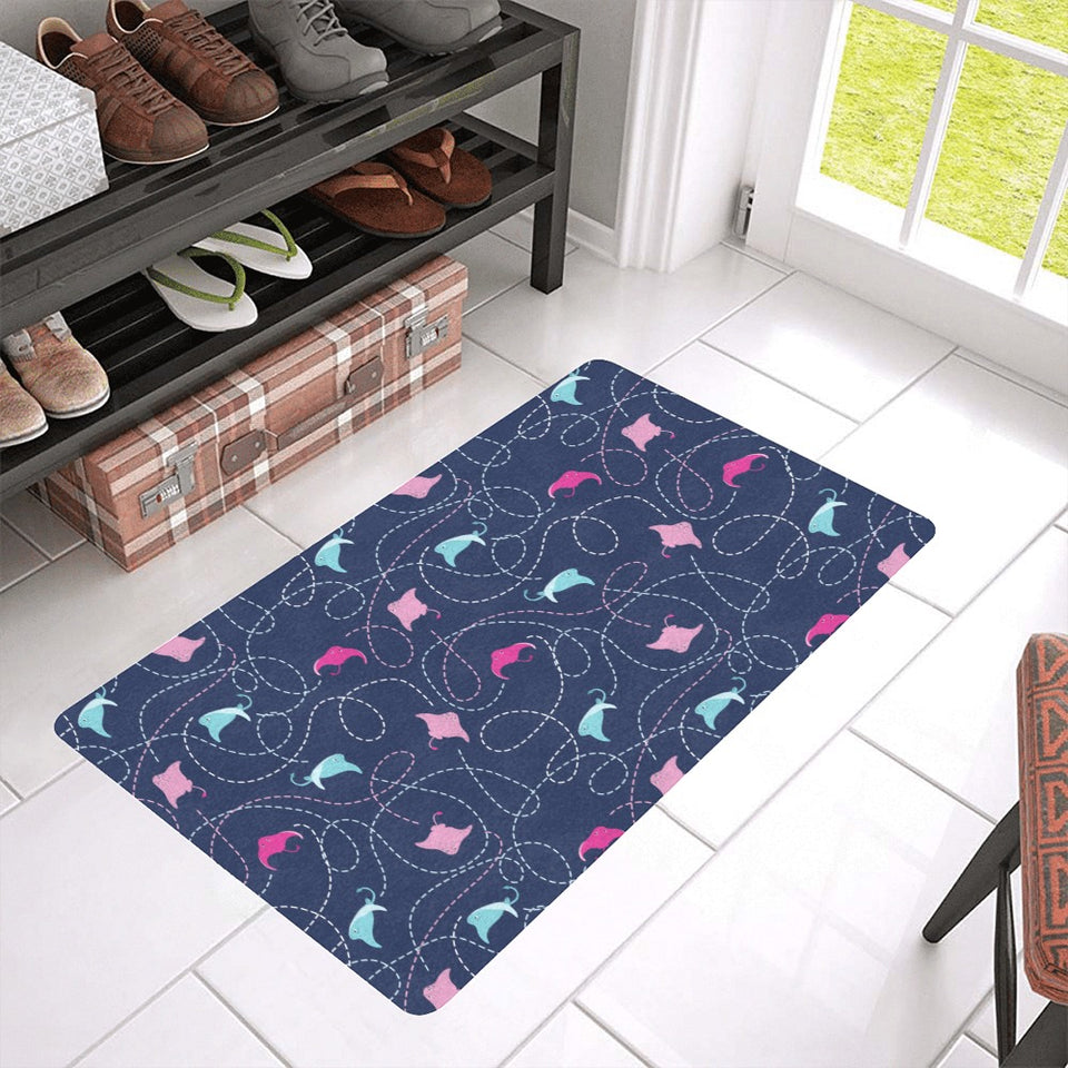 Stingray Pattern Print Design 05 Doormat