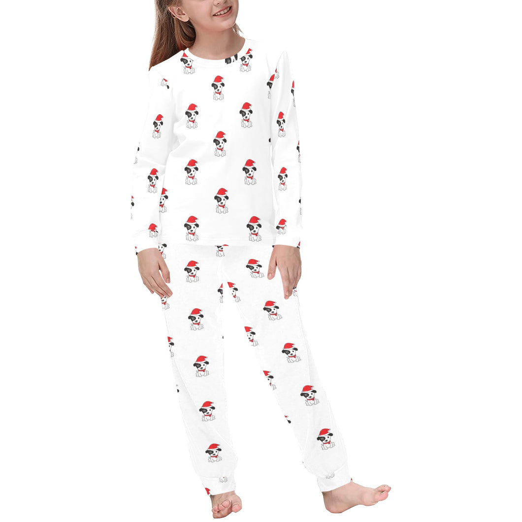 Jack Russel Pattern Print Design 01 Kids' Boys' Girls' All Over Print Pajama Set