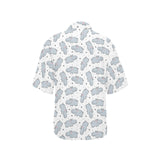 Hippopotamus Pattern Print Design 01 Women's All Over Print Hawaiian Shirt