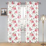 Rose Pattern Print Design 02 Gauze Curtain