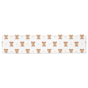 Yorkshire Terrier Pattern Print Design 03 Table Runner