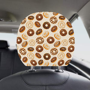 Chocolate Donut Pattern Car Headrest Cover