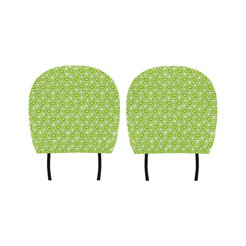 Sliced Kiwi Pattern Background Car Headrest Cover